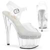 Pleaser - ADORE708PHRS Ankle strap sandal - White/Transparent Product image